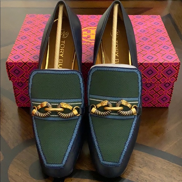 Tory Burch Shoes - Brand New Tory Burch Jessa 20mm Loafer #10 Banyan Green/NavySize 10.5